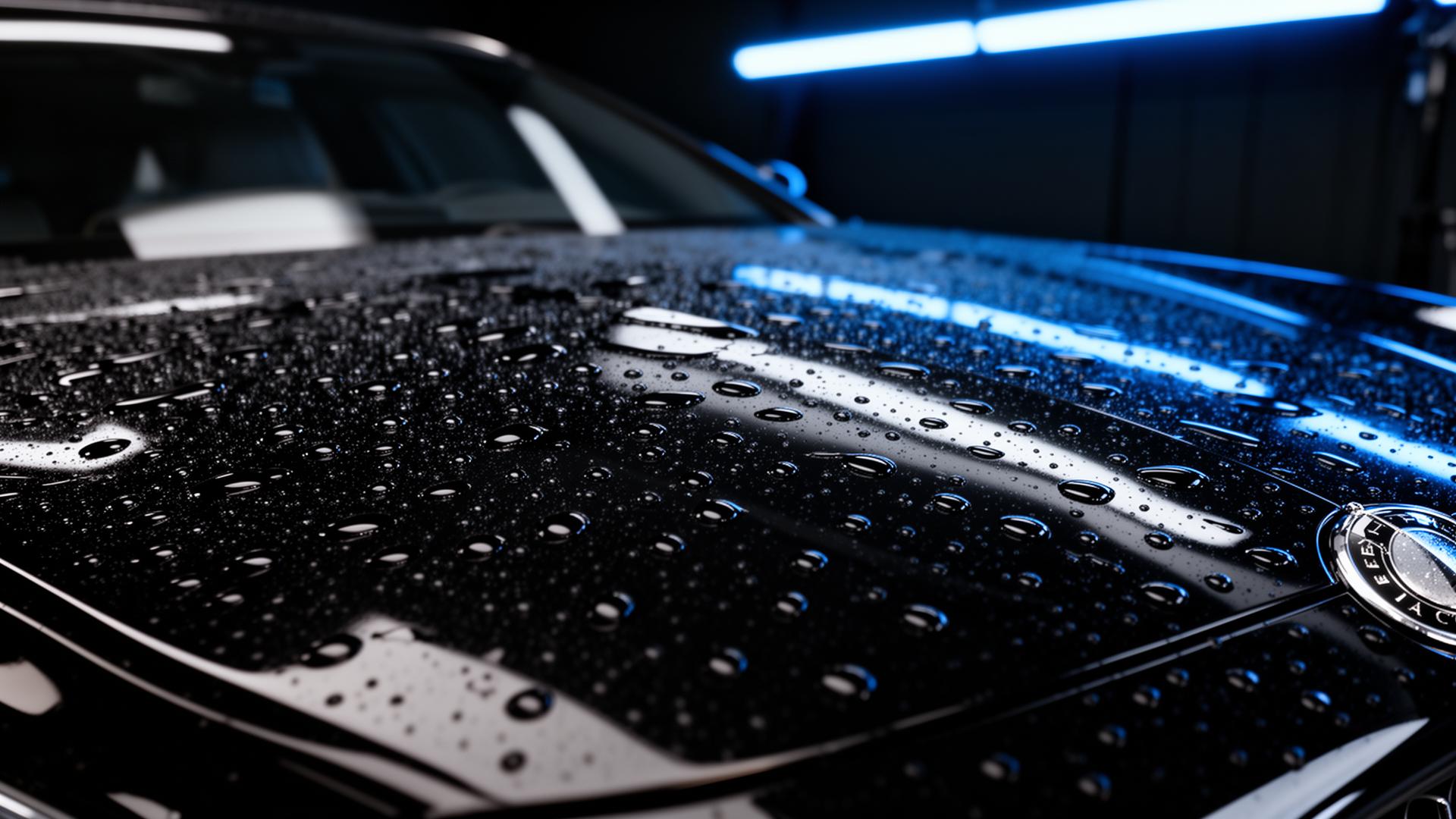 Ceramic coating water beading